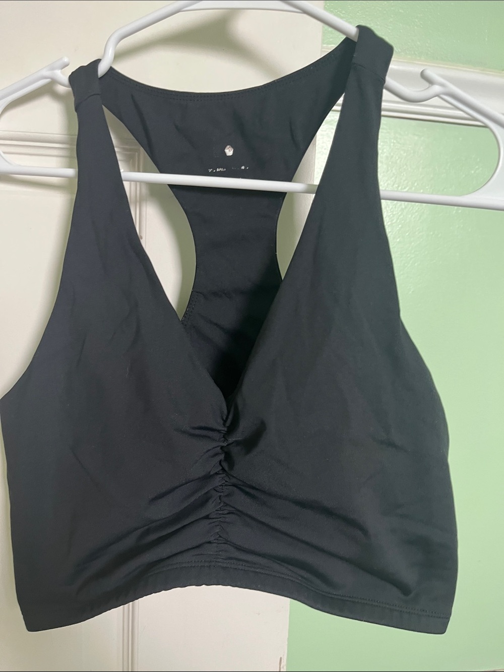JoyLab Black Racerback Ruched Sports Bralette